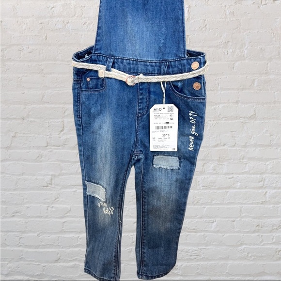 Zara Belted Patch Overalls​ - Picture 2 of 3